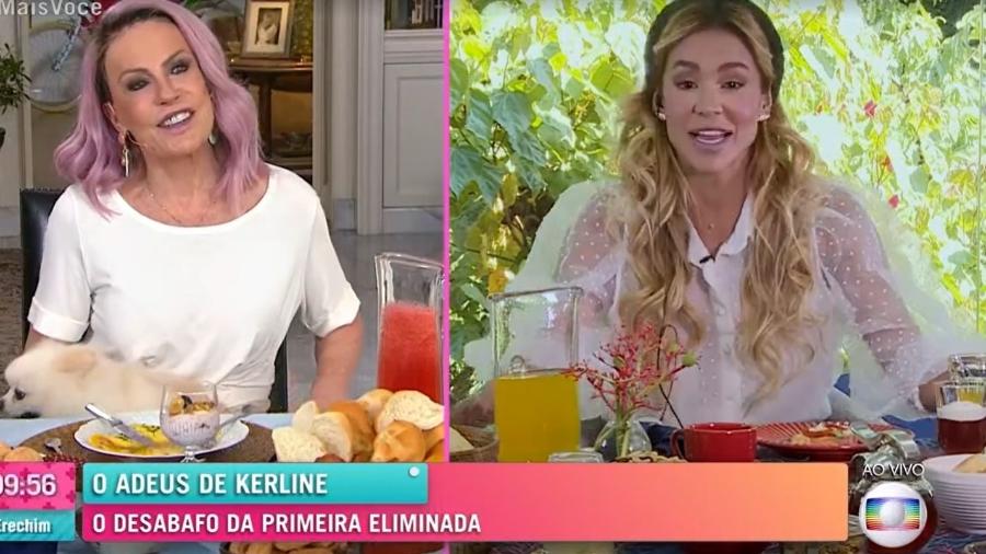BBB 21: Kerline, primeira eliminada, em entrevista com Ana Maria Braga no "Mais Você" - Reprodução/TV Globo