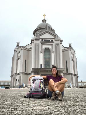 Marina Storch no santuário de Farroupilha - Arquivo pessoal  - Arquivo pessoal 