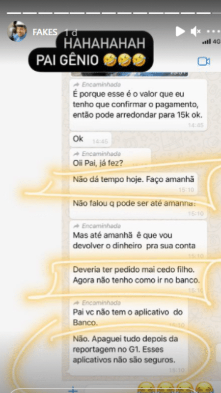 Golpistas chegaram a abordar o pai do jornalista Dony de Nuccio - Reprodução/Instagram - Reprodução/Instagram