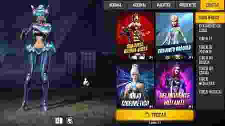 Skin rara obtida com Cubo Mágico no Free Fire - Reprodução/Garena - Reprodução/Garena