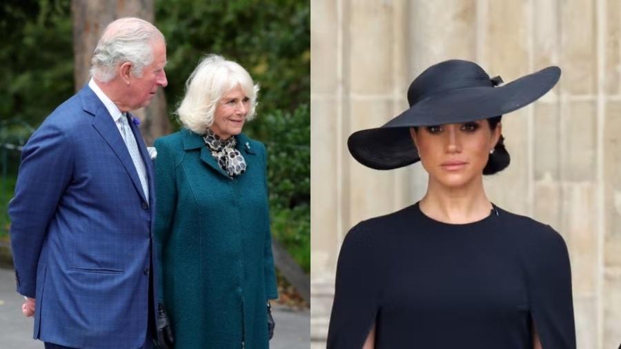 Camilla pode vetar Meghan do funeral do rei Charles 3º Camilla pode vetar Meghan do funeral do rei Charles 3º