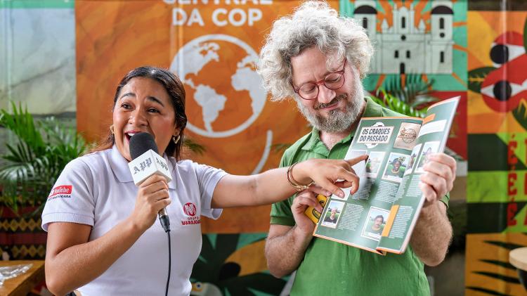 Álbum de figurinhas da Central da COP 30: no jogo do clima, ou ganhamos todo mundo ou daqui a pouco nem vai existir mais partida Álbum de figurinhas da Central da COP 30: no jogo do clima, ou ganhamos todo mundo ou daqui a pouco nem vai existir mais partida