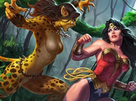 Cheetah e Mulher-Maravilha nos quadrinhos - Reprodução
