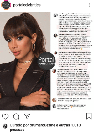 Bruna Marquezine curte post com críticas para Anitta - Reprodução/Instagram - Reprodução/Instagram
