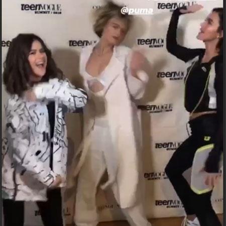 Maisa aparece dançando com Cara Delevingne e Bruna Marquezine  - Reprodução/Instagram - Reprodução/Instagram