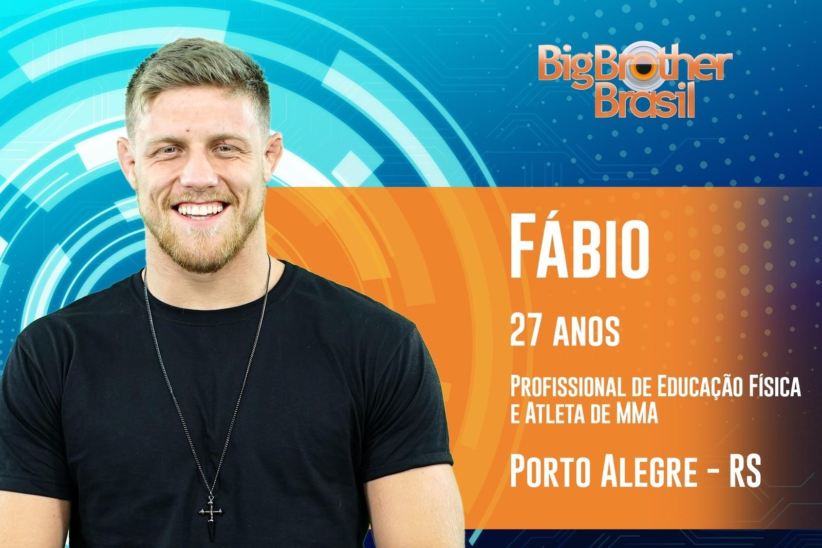 Fábio é o sexto participante anunciado do "BBB19" - Reprodução/TvGlobo