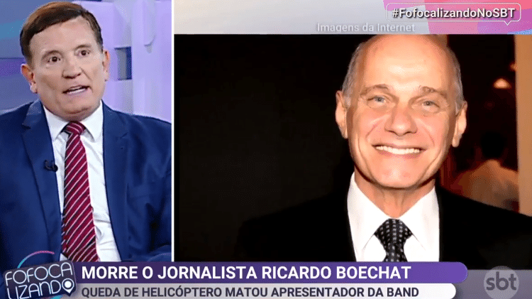 Roberto Cabrini homenageia Boechat - Reprodução/SBT - Reprodução/SBT