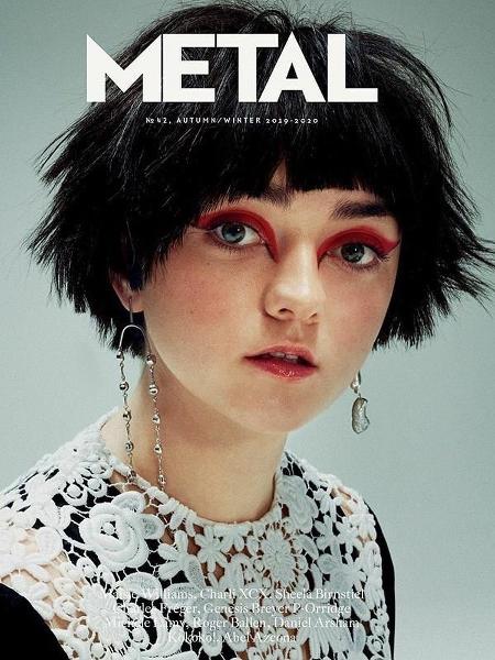 A atriz britânica Maisie Williams é capa da nova edição da revista "Metal" - Reprodução