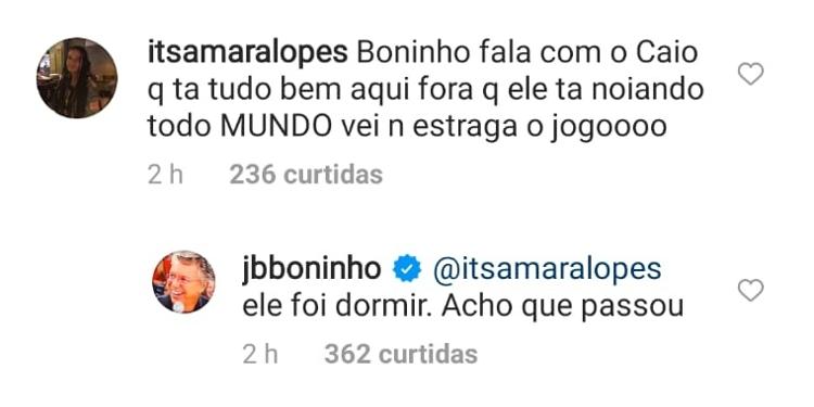 BBB 21: Boninho responde comentários de internautas sobre Caio - Reprodução/Instagram - Reprodução/Instagram
