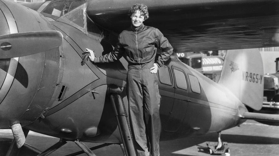 A norte-americana Amelia Earhart: desaparecimento da aviadora é um dos maiores mistérios da aviação até hoje - Getty Images