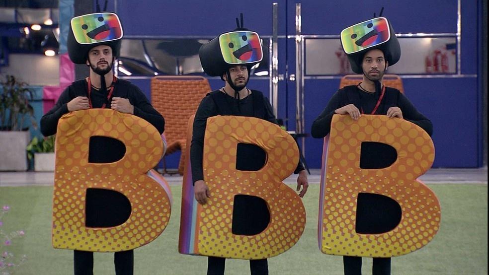 BBB 21: Arthur, Caio e Gilberto cumprem castigo do monstro - Reprodução/Globoplay