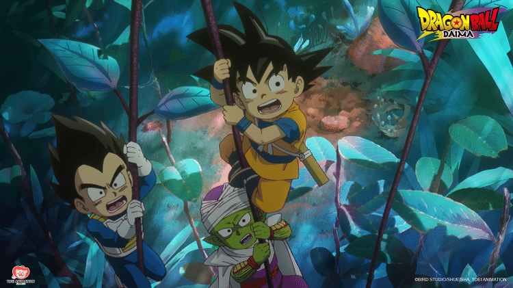 Goku, Vegeta e Piccolo em 'Dragon Ball Daima'