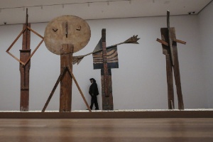 Obra de Pablo Picasso, da série "Bathers", exibida no Museu de Arte Moderna de NY - Kena Betancur/AFP Photo