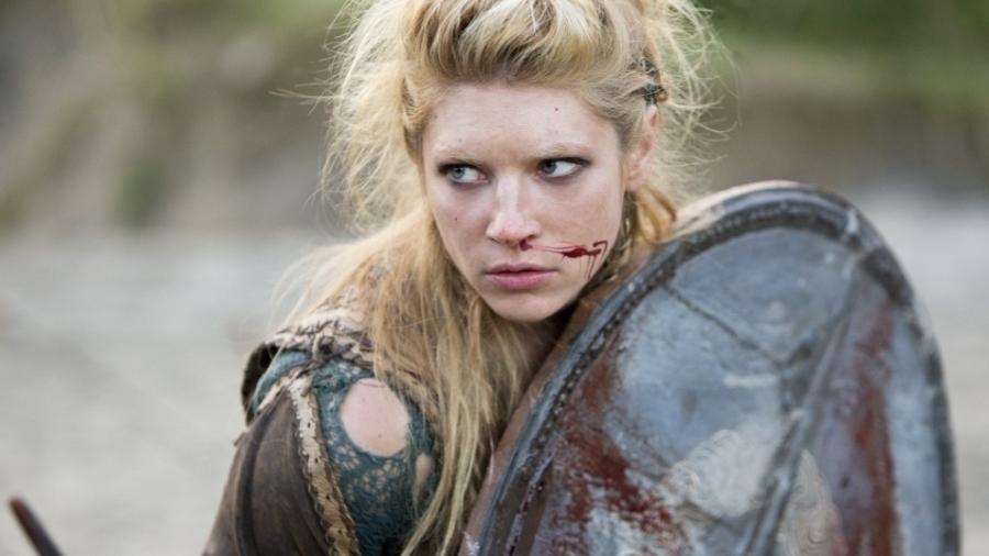 No seriado Vikings, Katheryn Winnick vive Lagertha - Divulgação