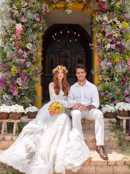 Marina Ruy Barbosa e Xandinho Negrão no casamento religioso - Reprodução/Instagram - Reprodução/Instagram