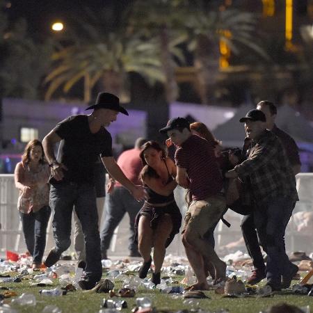1.out.2017 - Ataque deixou 58 mortos e mais de 800 feridos em Las Vegas - David Becker/Getty Images/AFP