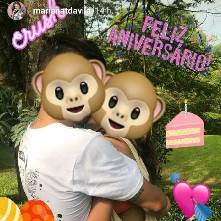 Namorada beija Caio Castro em foto e esconde rostos com emojis - Reprodução/Instagram - Reprodução/Instagram