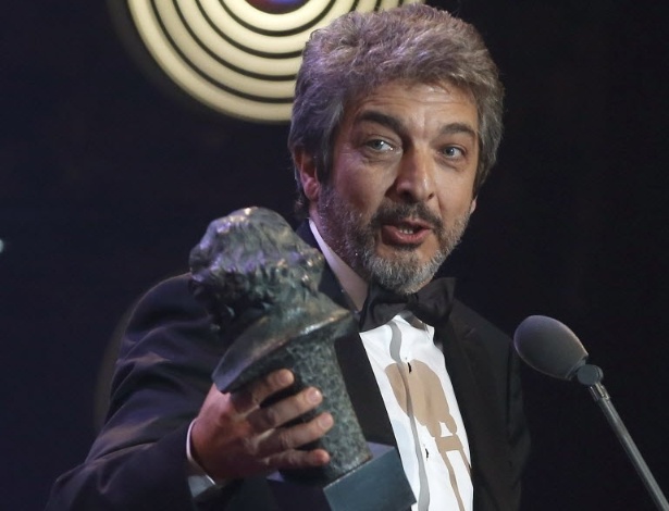 Ator Ricardo Darín discursa ao receber o Goya de melhor ator - Ballesteros/ EFE