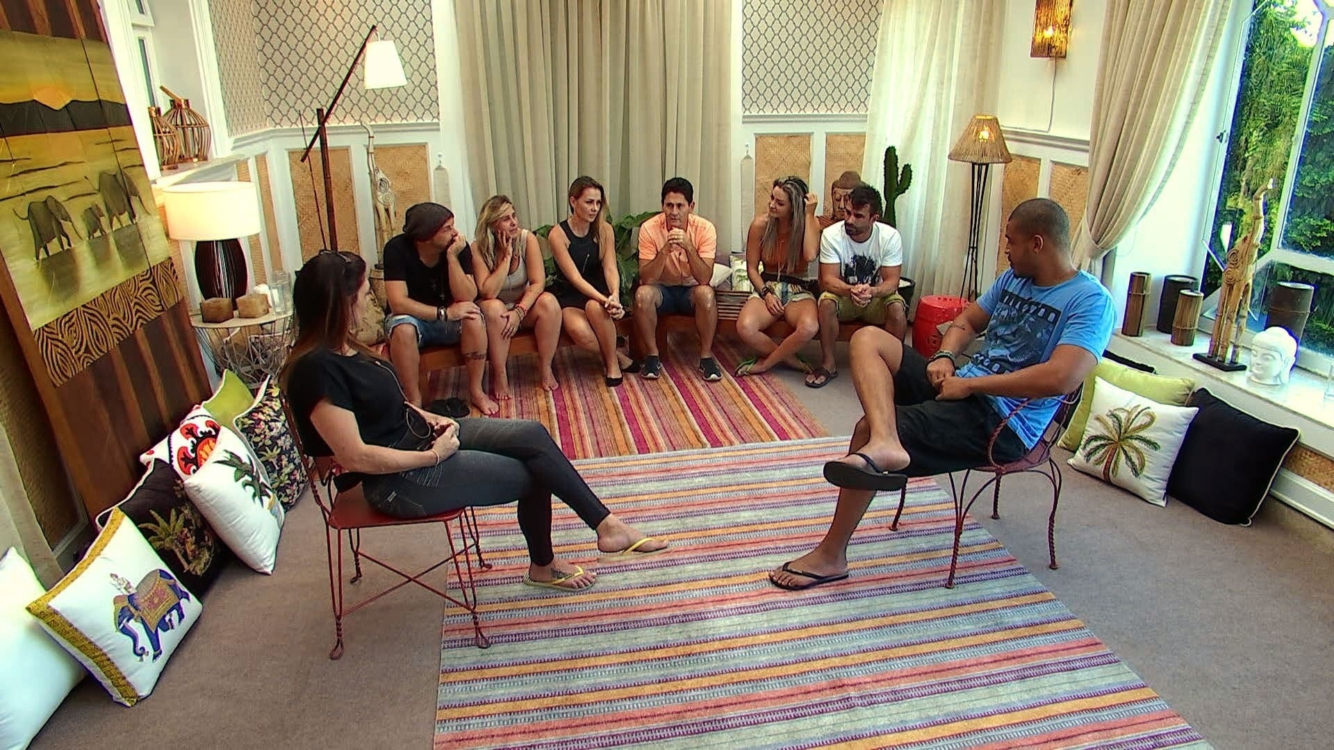 Participantes em terapia de casais na reta final do "Power Couple Brasil" - Divulgação/Record