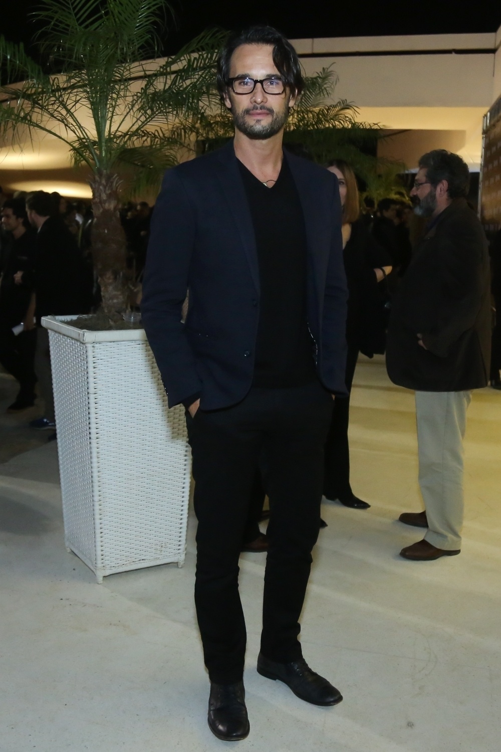 24.ago.2016 - O ator Rodrigo Santoro comparece à pré-estreia de "Aquarius" - Roberto Filho/Brazil News