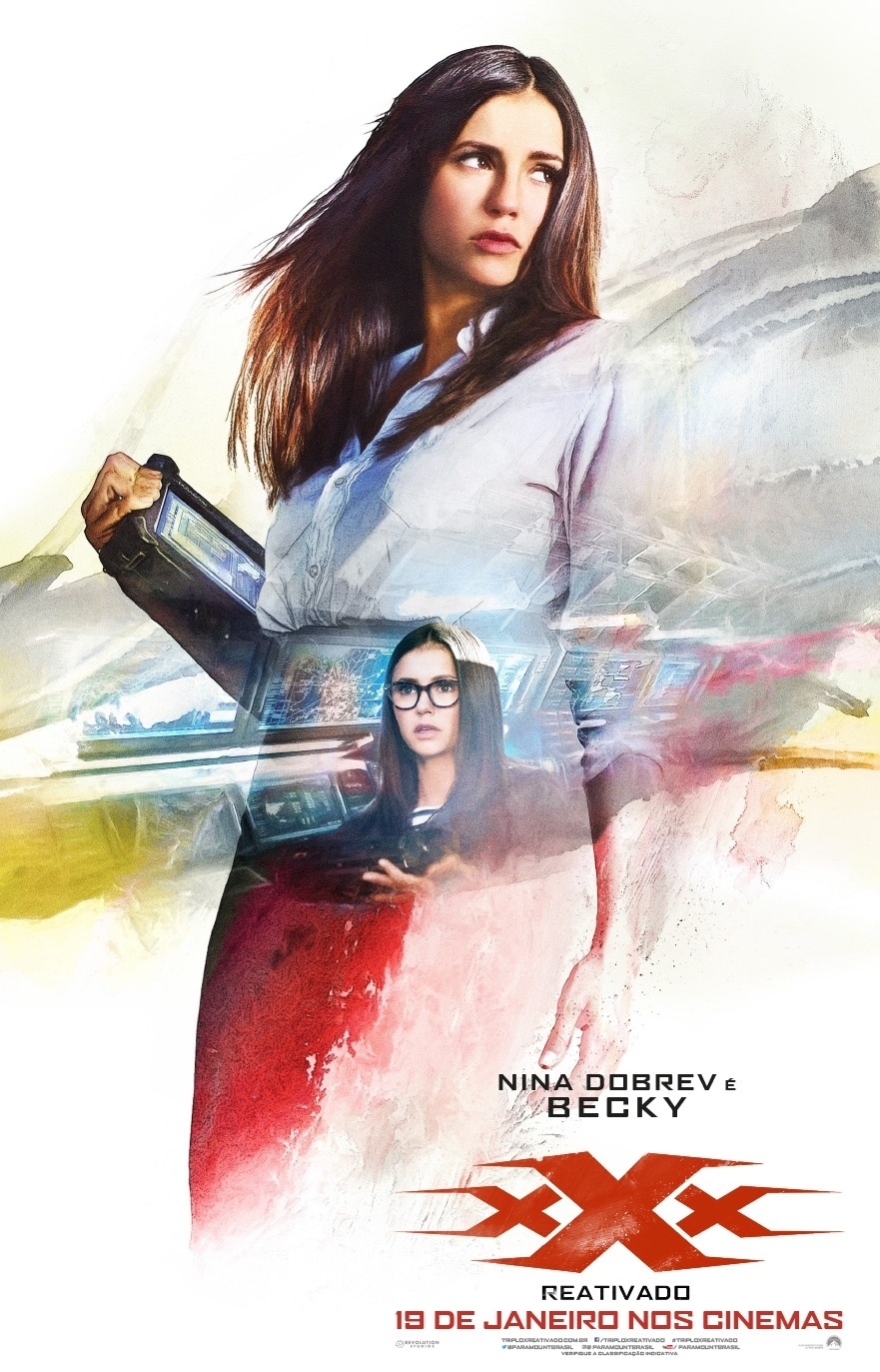 Cartaz do filme "XxX Reativado", com Nina Dobreve interpretando o personagem Becky. O filme tem previsão de estreia para 18 de janeiro - Divulgação