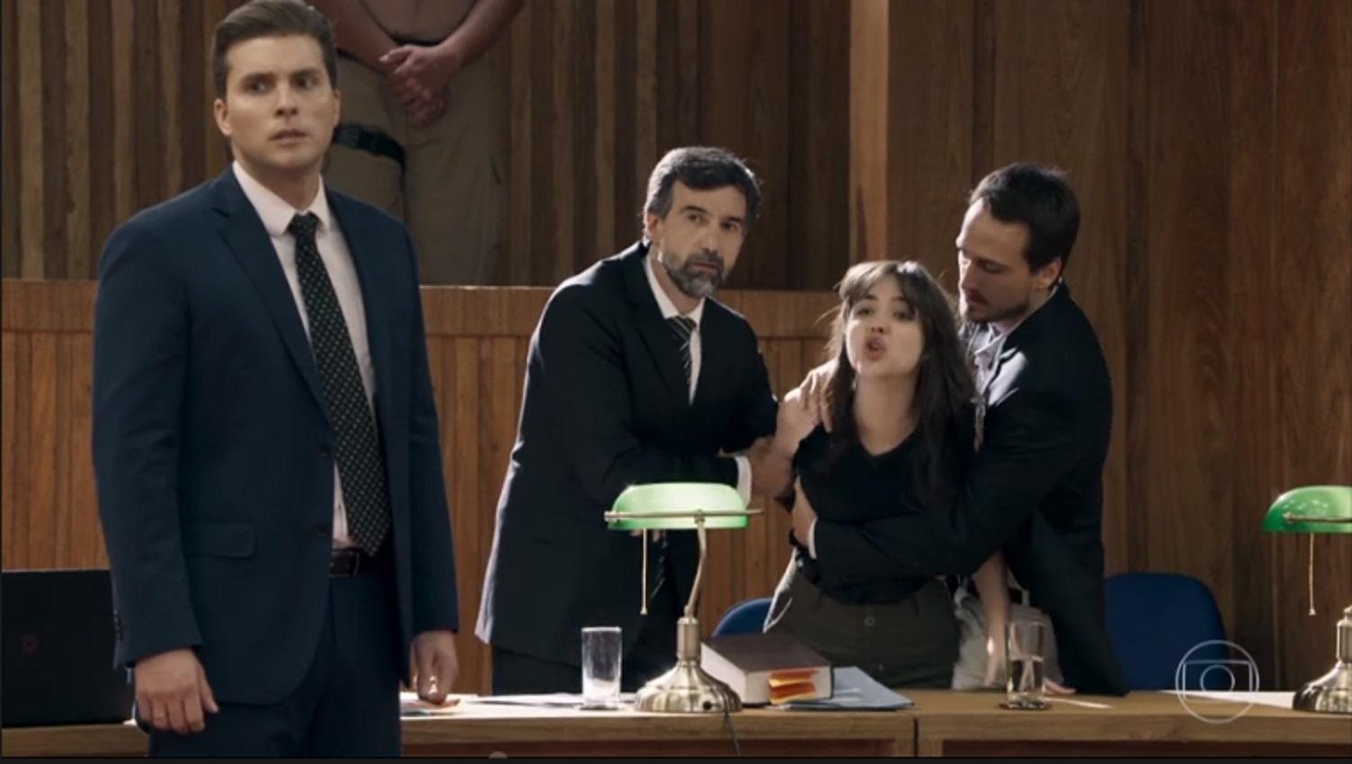 O julgamento do delegado Vinícius registrou o pico de audiência de "O Outro Lado do Paraíso" - Reprodução/TV Globo