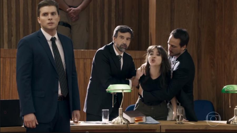 O julgamento do delegado Vinícius registrou o pico de audiência de "O Outro Lado do Paraíso" - Reprodução/TV Globo