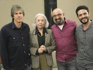 Kiko Mollica,  Fernanda Montenegro, Walter Salles e Vinícius Oliveira - Divulgação - Divulgação