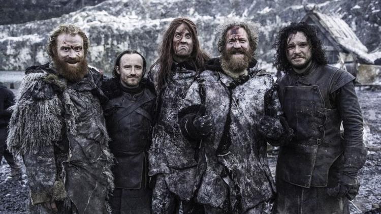 Membros da banda Mastodon durante filmagem de sua participação em "Game of Thrones" - Reprodução - Reprodução