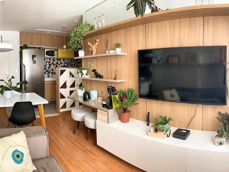 Apartamento pequeno tem boas soluções e decoração escandinava