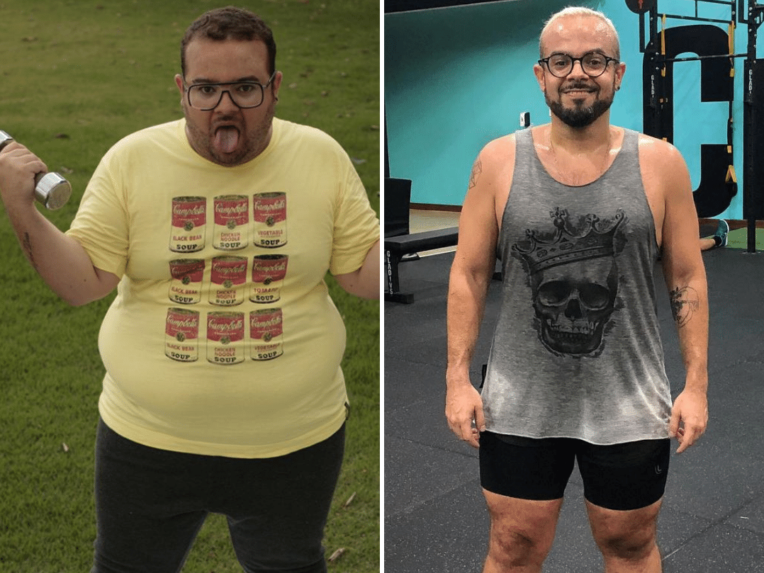 Jorge emagreceu 80 kg e foi de obeso a 'garoto propaganda' da academia