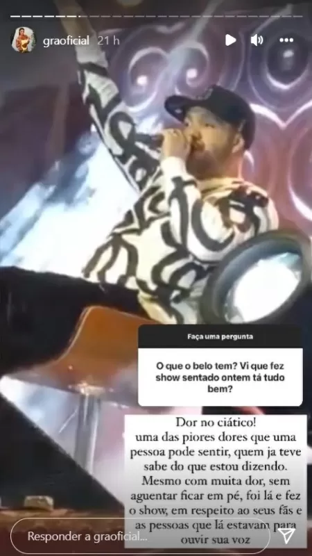 Stories Gracyanne - Reprodução/Instagram - Reprodução/Instagram