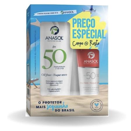 Conjunto FPS 50 Facial 60g + FPS 50 Corpo, da Anasol - Divulgação - Divulgação