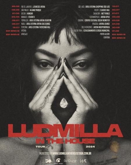 Ludmilla: cantora apresenta cidades que receberão sua turnê