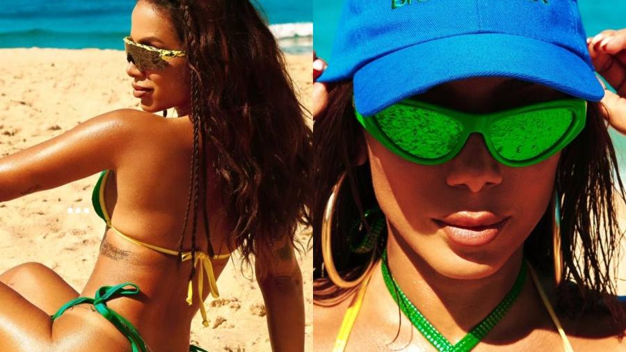 Anitta posa de biquíni em praia do Rio de Janeiro e exibe corpo bronzeado - Reprodução/Instagram