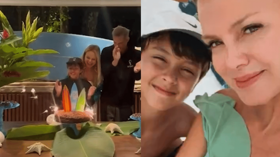 Eliana e o filho, Arthur, em seu aniversário de 13 anos