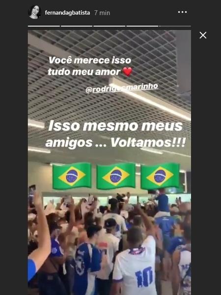 Fernanda Batista anuncia volta ao Brasil com o namorado, Rodriguinho - Reprodução/Instagram/fernandagbatista - Reprodução/Instagram/fernandagbatista