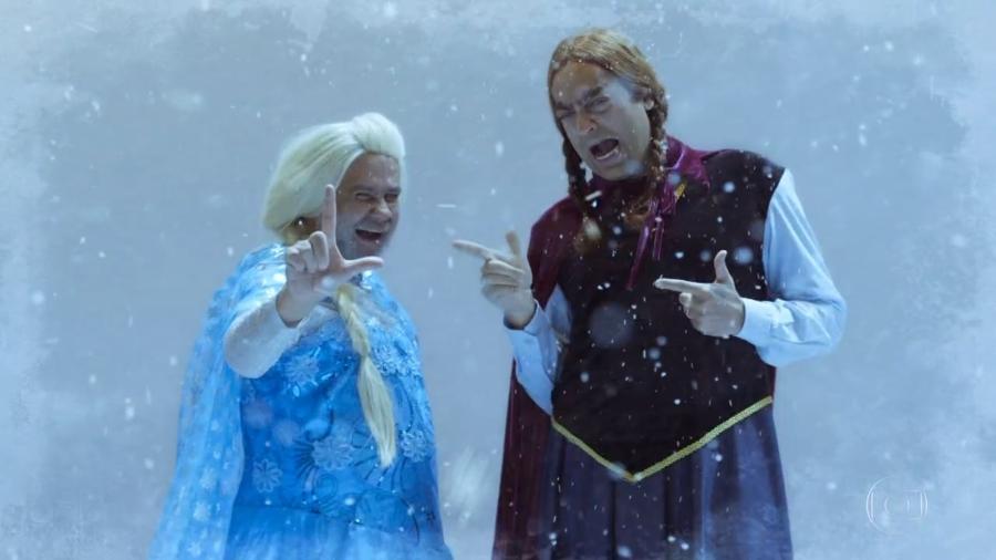 No Zorra, Lula e Bolsonaro cantam paródia de Livre Estou, do filme Frozen - Reprodução/TV Globo