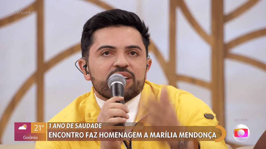 Henrique Casttro irritou os fãs de Marília Mendonça com o pedido feito hoje no "Encontro" - Reprodução/Globoplay
