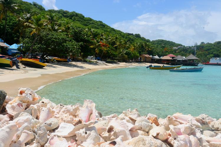 Ilha Mustique, em São Vicente e Granadinas, no Caribe