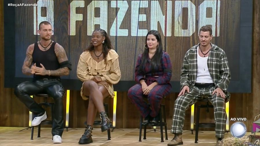 A Fazenda 16: Yuri, Suelen, Vanessa e Sacha estão na quarta roça