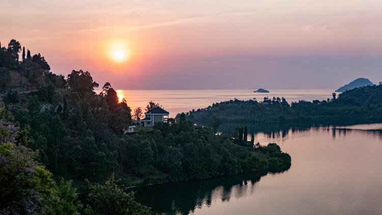 Lago Kivu, em Ruanda Lago Kivu, em Ruanda