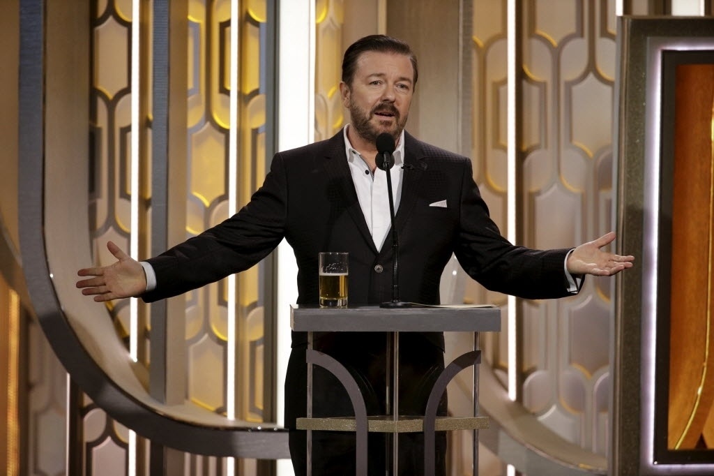Ricky Gervais apresenta Globo de Ouro 2016 - REUTERS
