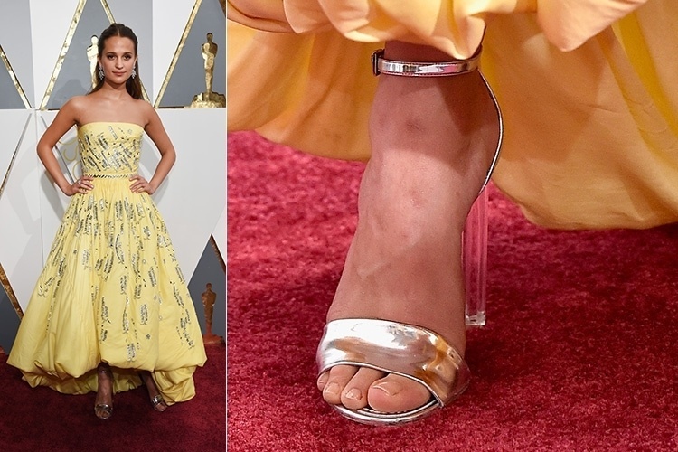 Sapatos do Oscar 2016: Alicia Vikander - Getty Images