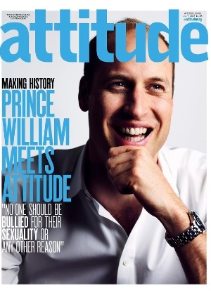 Príncipe William estampa a capa da revista "Attitude", voltada ao público LGBT - Reprodução