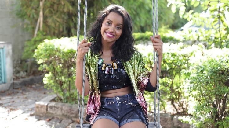 Gleici nos bastidores de gravação do clipe de Gaby Amarantos - Cláudio Augusto/Brazil News - Cláudio Augusto/Brazil News