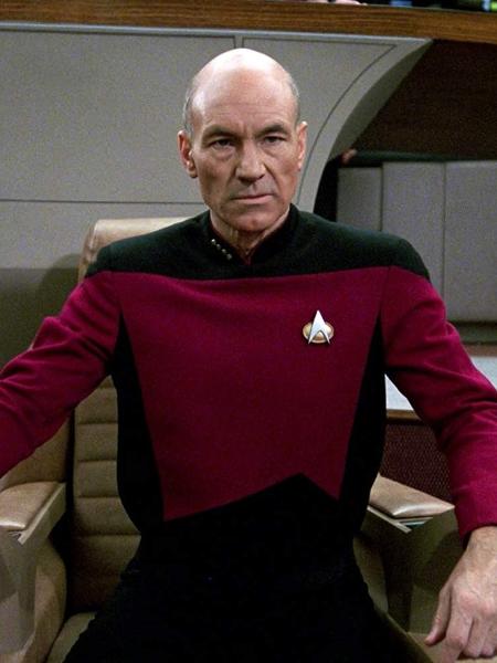 Patrick Stewart como Jean-Luc Picard em Star Trek: A Nova Geração - Divulgação