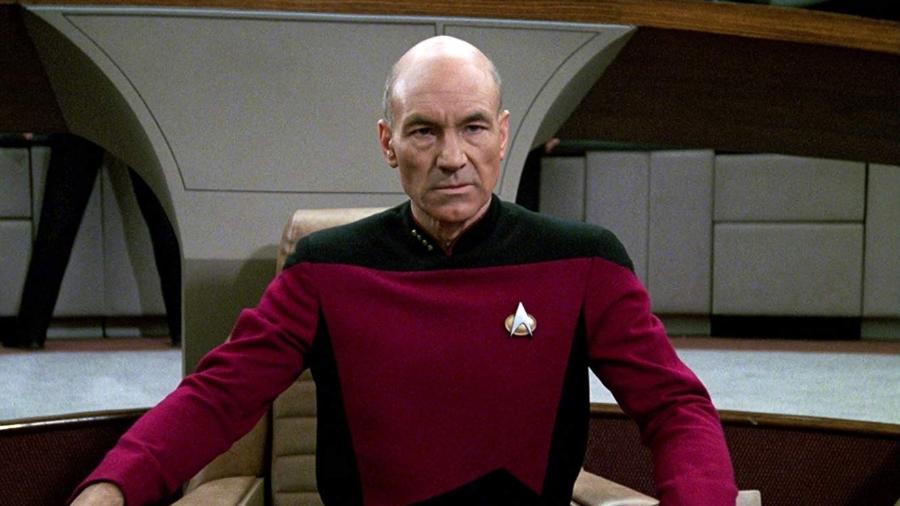 Patrick Stewart como Jean-Luc Picard em "Star Trek: A Nova Geração"  - Divulgação