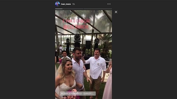 Ivan Moré compartilha imagens do casamento do repórter Leo Bianchi e Bruna Sinhorini - Reprodução/Instagram - Reprodução/Instagram