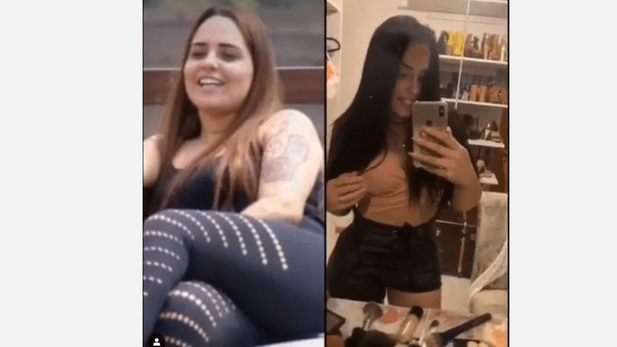 Perlla antes e depois de emagrecer - Reprodução/Instagram